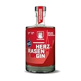HERZRASEN Hamburg Gin Rote Limited Edition 0,5l – 42 % Vol. Premium Dry Gin mit 11 Botanicals und zitroniger Note – Gefärbt mit Bio-Erdbeeren – Vegan – Handcrafted in Hamburg
